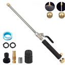 Upgraded Hydro Jet High Pressure Power Washer - Jet Nozzle for Garden Hose Power Washer Wand with 3 High Pressure Nozzle and Quick Connectors(Black) 