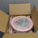 Astercook 21 Pcs Pots and Pans Non Stick Ceramic Cookware Set, Detachable Handles, RV Kitchen Cooking Set, Oven Safe, Induction Ready, Stackable, Pink