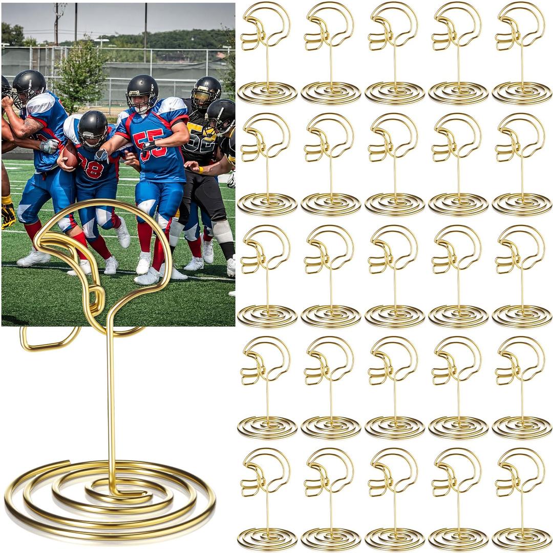 Frienda 24 Pcs 1.97 Inch Basketball Centerpieces for Table Basketball Decoration Picture Holder Party Table Number Holders Card Display Stands for Sports Birthday Party Supplies Gifts