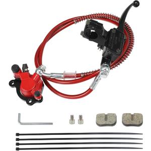 Hydraulic Brake System kit with 50 inch Hose Tube, Brake Pads, Brake Caliper Compatible with Baja Doodle Bug DB30R Mini Bike 212CC,SX500 Razor Electric dirt bike 79cc 97cc 100cc Go Karts
