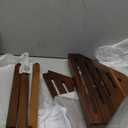 Shower Foot Rest 15 in, Acacia Shower Stool for Shaving Legs,Corner Bath Shower Bench with Starage Shelf for Inside Small Shower Spaces