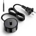 Electric Toothbrush Charger Base Compatible with AquaSonic Black/Vibe Series Tooth Brushes Replacement Waterproof Battery Charging Stand Power Adapter - Black