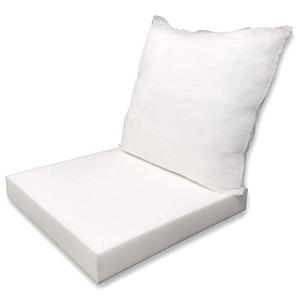 Foamma 4" x 24" x 26" Cushion and 20" x 24" Pillow Insert Set, High Density Upholstery Foam Cushion, Microfiber Polyester Filled Pillow Insert, Cover Not Included, Made in USA!