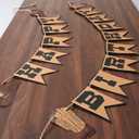 Oudain Western Birthday Cowboy Party Decoration, Happy Birthday Banner Double Layer Hat Boots Cowboy Hanging Swirls for First Party, Western Theme Decoration Supplies