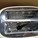 Roter Mond 2 Slice Toaster Retro Stainless Steel with Bagel, Cancel, and Defrost Functions, 6 Bread Shade Settings, Extra Wide Slots and Removable Crumb Tray, Cream