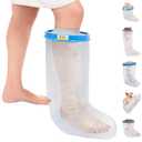 TKWC INC 100% Waterproof Leg Cast Cover for Shower  Reusable Watertight Foot Protector with Anti-Slip Bottom  Comfortable, Easy to Use