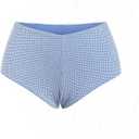 seamoly Gingham Beach Swim Bottom Boyshorts, M
