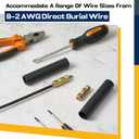 Relaxweex 2 Sets Underground Wire Splice Kit, in Wall Splice Kit Suit for Direct Burial Uf Wire Rated up to 600 Volts Include Connectors & Heat Shrink Tube for Electrical Cable (8-2 Awg)