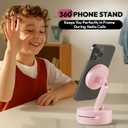 Foldable Magnetic Phone Holder  Double-Sided Suction & Strong Magnet Mount for All Smartphones, Hands-Free Stand for Car, Desk, Mirror, Gym & Wall (Pink)