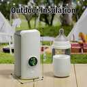 Portable Bottle Warmer for Travel, Rapid Warming with Battery-Powered Temperature Display, Waterless Milk Warming for Comfortable Baby Feeding On The Go