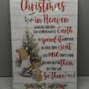 WODMIS Christmas Wall Decor - Framed Canvas Art, Flower Tree & Signs, Perfect for Kitchen, Room & Heaven Themed Decorations, 16x24