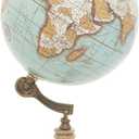 Deco 79 Marble Globe with Marble Base, 7" x 7" x 11", Teal