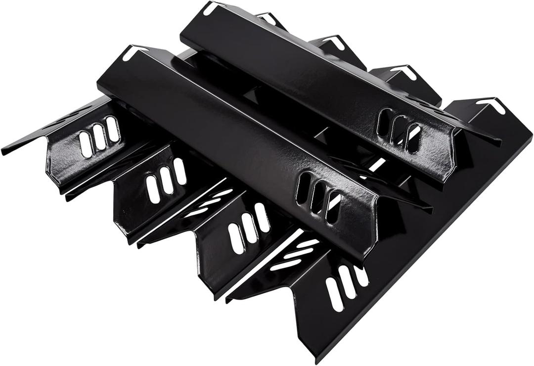 Adviace Replacement Parts for Dyna-Glo DGB610SSP DGH483CRP DGF493BNP DGF510SBP Grills, 15 inch Porcelain Grill Heat Tents Heat Plates for Outdoor Gourmet GR2205720-OG-00 GR2205723-OG-00, Set of 6