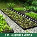 AGTEK 98FT Plastic Landscape Edging Kit 3inch Height No-Dig Garden Edging Border Lawn Edging Roll for Flower Bed Lawn Yard, Black, with 60 Anchoring Spikes