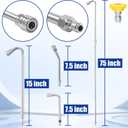 M MINGLE Pressure Washer Extension Wand - 60" Upgrade Power Washer Lance - Pressure Washer Accessories with 5 Nozzle Tips - 30/90/120 Curved Rod, 1/4" Quick Connect