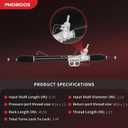 PHOBOOS Hydraulic Power Steering Rack and Pinion Assembly Compatible with Nissan Frontier 2005-2020, Pathfinder 2005-2012, Xterra 2005-2015, 2.4L, 2.5L, 4.0L, 5.6L, New Unit, Direct Fit, Ref. 26-3033