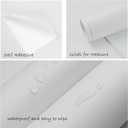 Homease Solid White Wallpaper 24 x 196 inch Thick Matte White Contact Paper Decorative Peel and Stick Wallpaper for Shelf Liner Cabinet Table Door Waterproof Vinyl Self Adhesive Film