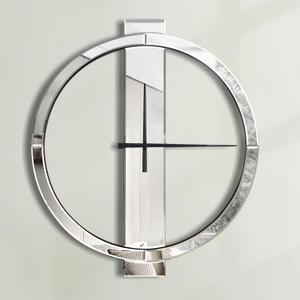 Decorative Wall Clocks, 24 Inch Modern Large Mirror Clock, Battery-Operated, Completely Silent, for Living Room,Bedroom and Kitchen Decor