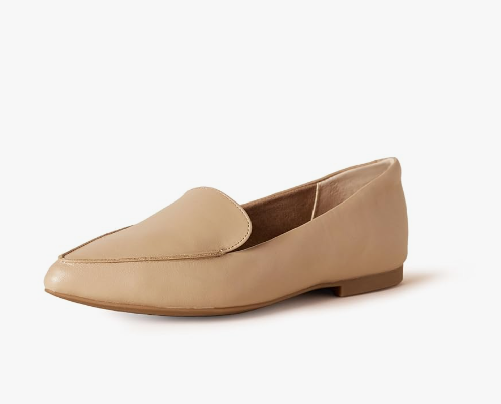 Women's Loafer Flat, Color: Beige, Size: 6