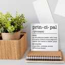 Principal Gifts for Women Men, Principal Appreciation Thank You Gifts School Principal Christmas Birthday Teacher's Day Retirement Gift, Principal Definition, Wooden Box Sign Desk Decor