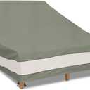 Double Chaise Lounge Cover Waterproof Heavy Duty 82Inch Double Wide Patio Chaise Lounge Chair Cover-Grey Green