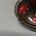 BOLITE Hummingbird Feeder, Hand Blown Glass Hummingbird Feeders for Outdoors Hanging, with Ant Moat and 5 Feeding Ports, 22 Ounces, Red, Birthday Gifts for Women Men, Gifts for Mom Dad