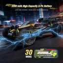 RIAARIO 1/10 Brushless RC Cars, RTR, Beginner, MAX 50+ MPH, Metal Drivetrain, 4WD, Waterproof Electronics, Carbon Fiber, Black, Ages 14+