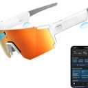 V06 Smart Glasses for Men, Sport AI Camera with EIS+Gyro Stabilization, Polarized Lenses for Cycling, Dual-Mic Noise Cancelling, IP66 Weatherproof, 4GB RAM, AI Glasses with Chat GPT