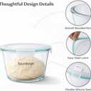 2.1 Liter Sourdough Starter Jar,Sourdough Bread Baking Supplies,Fermentation Jar,Sour Dough Tools,Glass Storage Containers With Airtight Lids,Large Pickle Jars Wide Mouth,Kitchen Storage Container