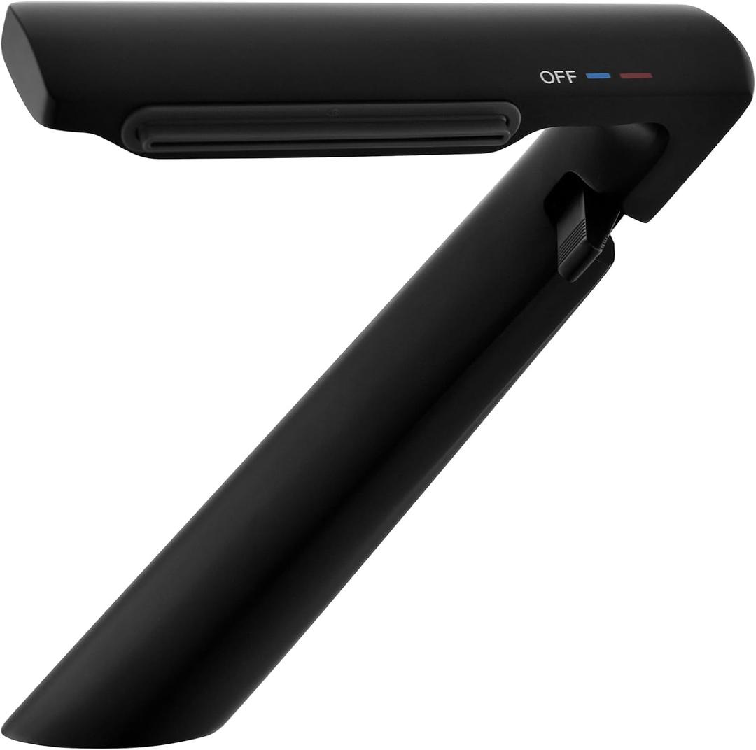 Bathroom Sink Faucet, Matte Black Waterfall Bathroom Faucet, Single Handle Lavatory Faucets for 1 Hole, Brass Basin Mixer with 2 Supply Lines and Unique Design for Sink,Vanity,Restroom and RV