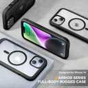 Miracase Magnetic for iPhone 14 Case 6.1",Full-Body Bumper, [Bubble Free] Built-in Tempered Glass Screen Protector+Lens Protector,Compatible with MagSafe,No Gap,Drop Proof Phone Case 14 Cover,Black