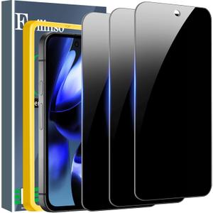 Ferilinso 3 Pack Privacy Screen Protector for Google Pixel 9A, Tempered Glass Phone Case Friendly Accessories, Protector de Pantalla for Google Pixel 9A