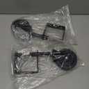 4 Inch Heavy Duty Fence Gate Wheel for Metal Tube, Adjustable Spring Loaded Caster Wheel with 360 Swivel, Black Rubber Gate Wheel with Metal Break, 2 Pack