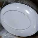 Dandat 36 Pcs Large Serving Platters Oval Trays White Plates Serving Dish for Wedding Party Restaurant Home Steak, Taco, Sushi, Appetizer, Cake (14 Inch)