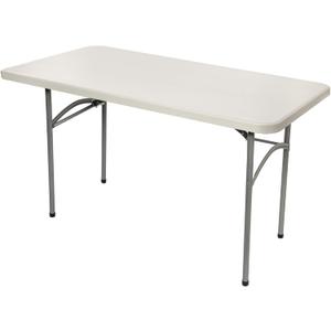 OEF Furnishings OEFBT2448 Utility Series Heavy-Duty Premium Commercial-Grade Indoor/Outdoor Folding Table (24 x 48 in, Rectangular, Speckled Gray Top/Gray Frame)