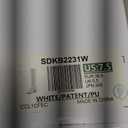 DREAM PAIRS Women's Gogo Boots Square Toe Chunky Wide Calf Knee High Boots For Women (7.5, White/Patent/Pu)