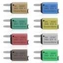 ATM Manual Resettable Fuse Low Profile Mini Blade Fuses 5A 6A 7.5A 10A 15A 20A 25A 30A Amp Automotive Circuit Breaker Fuses Reset Fuses Assortment Kit Boat Marine RV Car Truc DC 12V 28 Volts