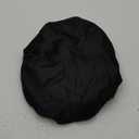 Satin Silk Bonnet for Sleeping, Double Layer Silk Sleep Cap for Men & Women, Soft Satin Lined Bonnet for Natural & Curly Hair(Black)