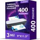 400 Pack Laminating Sheets, Holds 8.5 x 11 Inch Sheets, 3 mil, 9 x 11.5 Inches Thermal Laminating Pouches Lamination Sheet Paper for Laminator, Clear, Letter Size, Office and School Supplies