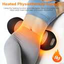 3-in-1 Electric Back Massager Pillow with Heat, Vibration and Traction, Triple Fusion Lumbar Support Massager for Bed or Chair, Designed for Daily Back Relaxation and Spine Support (Black)