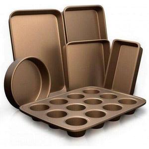WDYB Oven Baking Pans - Non-Stick Bake Tray Sheet Bakeware Set Baking supplies Bakeware sets Kitchen supplies Baking set Cookware sets Baking pans sets Baking kit Baking dishes for oven