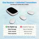 Wireless Bedwetting for Boys and Girls USB-C Rechargeable, High Sensitivity, Triple Alert with Flashing Light, Loud Sound, Vibration, Pee, Bedwetting Solutions, Night Time Potty Training