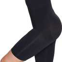 Women High Rise Tummy Control Thigh Compression Inseams Elastane Shorts for Biker Yoga Running Gym and Workout (Black, XL)