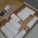 Flickering Flameless Candles Battery Operated with Remote and 2/4/6/8 H Timer Acrylic Led Pillar Candles Pack of 9 (appr D2.3"xH5.5"6.5"7.5")with Realistic 3D Wick Candles for Home Decor(White)