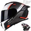 Uchoose Flip Up Full Face Modular Motorcycle Helmet for Adults Cascos para Motos Street Bike Motocross Helmet DOT Approved Dual Visor (Small)