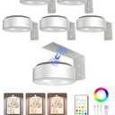 EZVALO Picture Lights for Wall, 2000mAh Rechargeable Battery Magnetic Poster Lights with 3 Color Temps & 12 RGB, Remote Dimmable Timer Painting Light, Wall Decor Light for Art Display, Frame (6 Pack) - Amazon.com