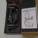 Wall Mount Kitchen Faucet 8" Center Commercial Sink Faucet with 8" Swivel Spout Dual Handles Brass Utility Sink Faucet for Laundry Room Restaurant Polish Chrome