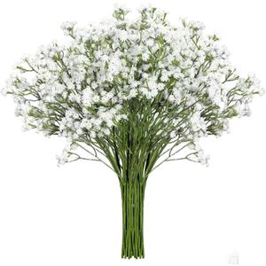 21" Baby Breath Artificial Flowers White, 30 Pcs Real Touch Fake Gypsophila Flower Bulk for Wedding Centerpieces Tables Decoration