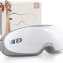 Eye Massager, Valentines Day Gifts for Women Eye Massager with Heat & Bluetooth Music Birthday Gifts Headache Dry Eye Relief and Improve Sleep Gift for Women/Men/Graduation,White