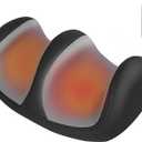 Foot and Calf Massager with Heat, Shiatsu Kneading Foot Massager for Pain Relief, Deep Tissue Massager Machine with Massage Roller, Wired Remote, Gifts for Mom Dad (Black)